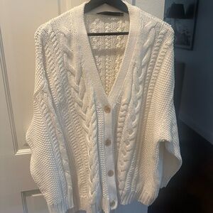 Jenni Kayne cotton cable knit oversized sweater